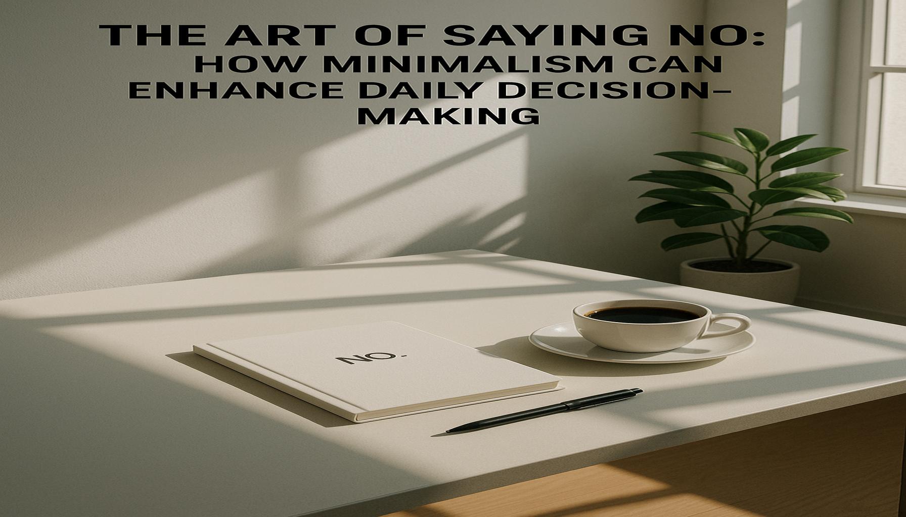 The Art of Saying No: How Minimalism Can Enhance Efficiency in Daily Decisions